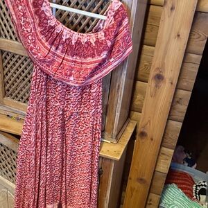 Nightcap Red and White Patterned Dress